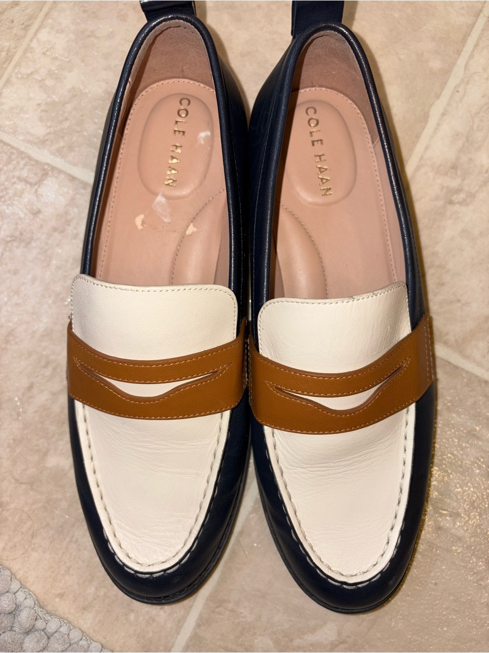 Cole Haan Women’s Tri-Tone Leather Penny Loafers 7.5 - Picture 6 of 11